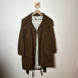 Daughters of the Liberation Women’s Utility Brown Trench Jacket Chore Coat S